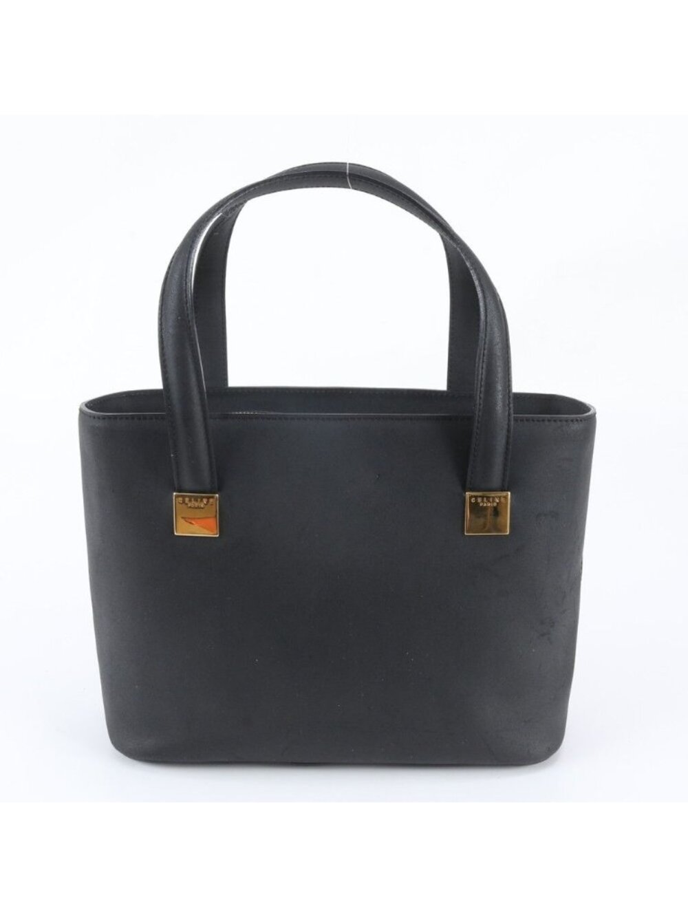 Celine Leather Handbag Tote Black